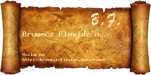 Brumecz Flavián névjegykártya